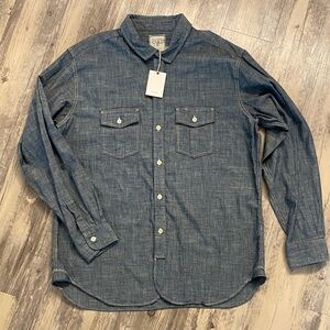 Billy Reid Denim Willie L/S Shirt Gray Blue Size XL